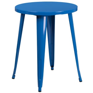 916-CH5108029BL 24" Round Dining Height Table - Metal, Blue