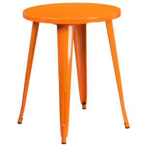 916-CH5108029OR 24" Round Dining Height Table - Metal, Orange