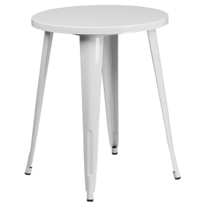 916-CH5108029WH 24" Round Dining Height Table - Metal, White