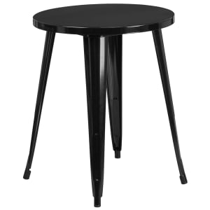 916-CH5108029BK 24" Round Dining Height Table - Metal, Black