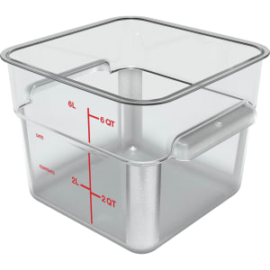 028-1195207 6 qt Square Food Storage Container - Clear