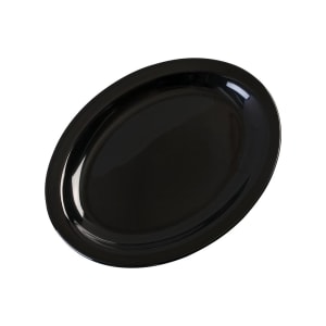 028-KL12703 12" x 9" Oval Kingline Platter - Melamine, Black