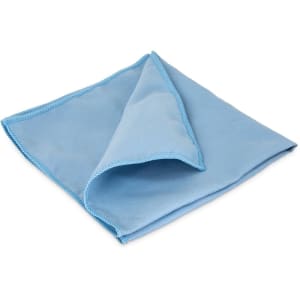028-3633314 16" Square Fine Polishing Cloth - Microfiber, Suede Finish, Blue
