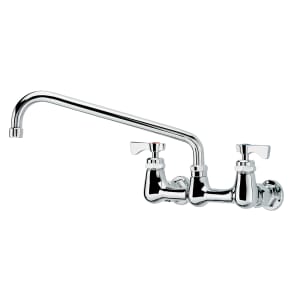 381-14812LLE6 Wall Mount Faucet w/ 12" Swing Spout & Lever Handles - 8" Centers, 2.2 GPM