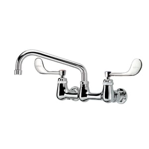 381-14808LWE5 Wall Mount Faucet w/ 8" Swing Spout & VR Wrist Action Handles - 8" Centers, 1.8 GPM