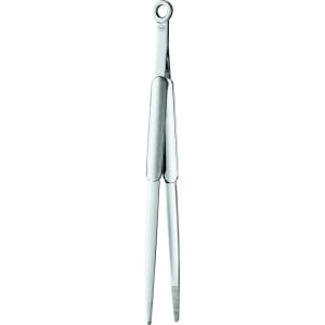 165-12925 12.2" Long Fine Tongs w/ Hanging Ring, Stainless