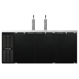 160-KC79N 79" Kegerator Beer Dispenser w/ (4) Keg Capacity - (2) Columns, Black, 115v