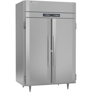 218-RFS2DS1HC 52 1/8" Two Section Commercial Refrigerator Freezer - Solid Doors, Top Compres...