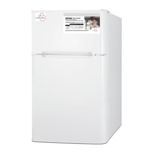 162-CP34WMC 3.2 cu ft MOMCUBE™ Breast Milk Refrigerator/Freezer w/ Solid Doors - White, 115v