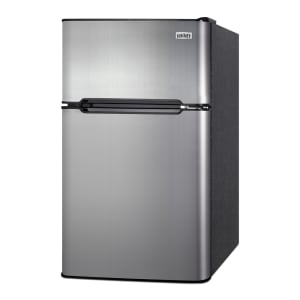 162-CP34BSS 3.2 cu ft Refrigerator & Freezer w/ Solid Doors - Stainless/Black, 115v