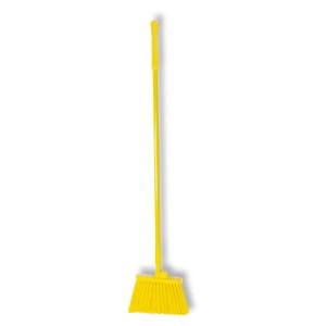 028-41083EC04 56"L Duo-Sweep® Lobby Broom w/ Yellow Angled Bristles & Blue Fiberglass Ha...