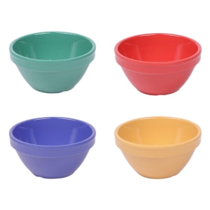 701-B4375MIX 8 oz Round Melamine Bouillon Cup, Assorted Colors