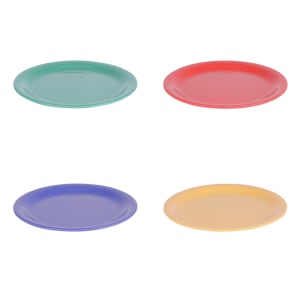 701-B714PLMIX 7 1/4" Round Rio Platter - Melamine, Assorted Colors