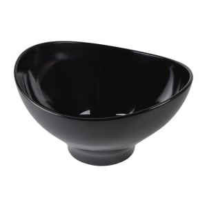 701-M115OVB 4 qt Oval Melamine Serving Bowl, Black