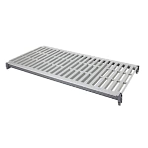 144-CBSK2148V1580 Camshelving® Basics Polymer Louvered Shelf Plate Kit - 21" x 48", Brushed Graphite
