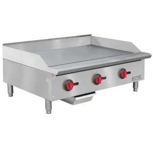 895-GR36 36" Gas Griddle w/ Manual Controls - 3/4" Steel Plate, Convertible