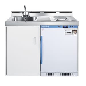 162-C48ELMC 47 1/4" Sink, Cooktop, & MOMCUBE™ Refrigerator - White, 115v
