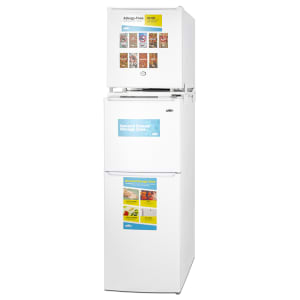 162-AZRF7W 18 3/4" Stacked Refrigerator/Freezer & Refrigerator - Right Hinge Solid Doors...