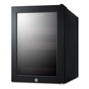 162-LX114LPT1 13 3/4"W BeautiFridge Cosmetics Refrigerator w/ Mirror Tinted Glass Door - Black, 115v