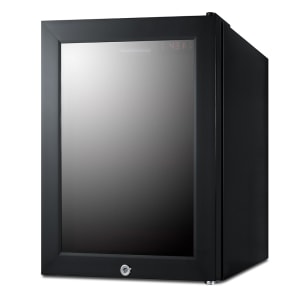 162-LX114LRT1 13 3/4"W BeautiFridge Cosmetics Refrigerator w/ Mirror Tinted Glass Door - Black, 115v