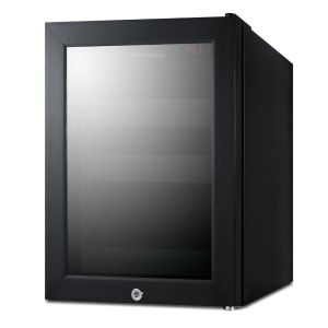 162-LX114LGT1 13 3/4"W BeautiFridge Cosmetics Refrigerator w/ Mirror Tinted Glass Door - Black, 115v