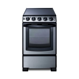 162-REX2071SSRT 20"W Electric Stove w/ (4) Burners - Stainless/Black, 220v/1ph