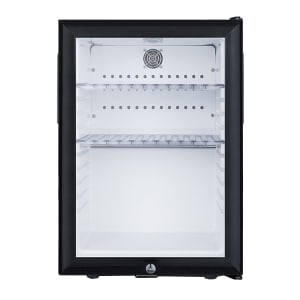 162-MB27G 1.2 cu ft Countertop Minibar Refrigerator w/ Glass Door - Black, 115v