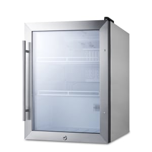 162-SCR314LCSS 19"W Countertop Refrigerator w/ Glass Door - Stainless Steel, 115v
