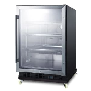 162-SCR610BLRI 23 5/8"W Undercounter Refrigerator w/ (1) Section & (1) Glass Door - Stai...