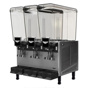 175-VBBE337F Pre Mix Refrigerated Dispenser w/ (3) 5 1/3 gal Bowls - Fountain Spray Circulation,...