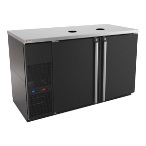 711-MBB58BCE 59 1/2"  Kegerator Beer Dispenser w/ (8) 1/6 Slim Keg Capacity - No Tap Kit, Black, 115v