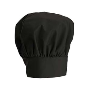 080-CH13BK 13"H Adjustable Chef Hat w/ Velcro Closure - Poly/Cotton, Black