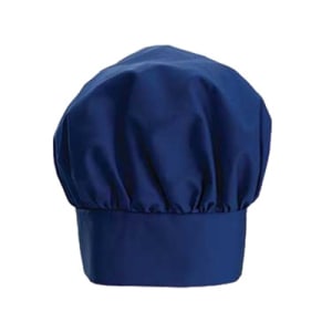 080-CH13BL 13"H Adjustable Chef Hat w/ Velcro Closure - Poly/Cotton, Blue