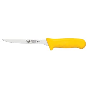 080-KWP61Y 6" Narrow Boning Knife w/ Stiff High Carbon Steel Blade & Yellow Poly Handle