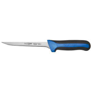 080-KSTK61 6" Narrow Boning Knife w/ High Carbon Steel Blade & Black/Blue Handle