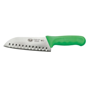 080-KWP70G 7" Santoku Knife w/ High Carbon Steel Blade & Green Poly Handle