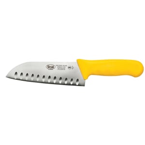 080-KWP70Y 7" Santoku Knife w/ High Carbon Steel Blade & Yellow Poly Handle