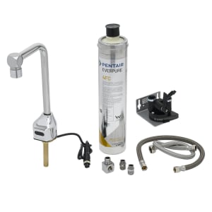064-EC121008WFK Deck Mount Hands Free Glass/Bottle Filler w/ 8" Nozzle & Water Filtration - 1.5 GPM