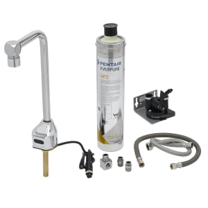 064-EC121010WFK Deck Mount Hands Free Glass/Bottle Filler w/ 10" Nozzle & Water Filtration - 1.5 GPM