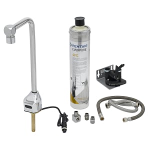 064-EC121012WFK Deck Mount Hands Free Glass/Bottle Filler w/ 12" Nozzle & Water Filtration - 1.5 GPM