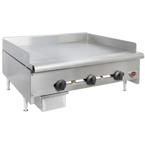 439-HDG3630G 36" Gas Griddle w/ Manual Controls - 3/4" Steel Plate, Convertible