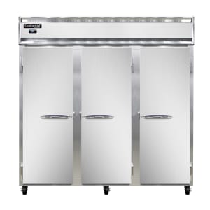 160-3RN 78" Three Section Reach In Refrigerator - (3) Left/Right Hinge Solid Doors, 115v