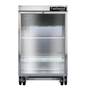 160-BB24NGD 24" Bar Refrigerator - 1 Swinging Glass Door, Black, 115v