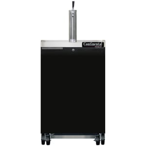 160-KC24N 24" Kegerator Beer Dispenser w/ (1) Keg Capacity - (1) Column, Black, 115v