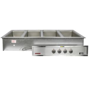 439-MOD400TDM Drop-In Hot Food Well w/ (4) Full Size Pan Capacity, 208 240v/3ph