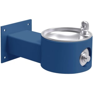 189-LK4405FRKBLU Wall Mount Outdoor Drinking Fountain - Non Refrigerated, Freeze Resistant, Blue