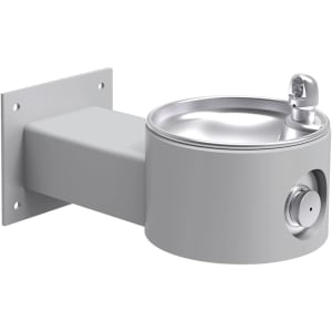 189-LK4405GRY Wall Mount Outdoor Drinking Fountain - 10"W x 19 1/8"D x 8"H, Non Re...