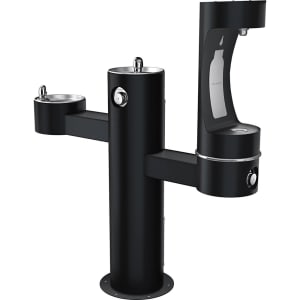 189-LK4430BF1LBLK Outdoor Bottle Filling Station w/ (2) Drinking Fountains - 52 1/8"H, Non R...