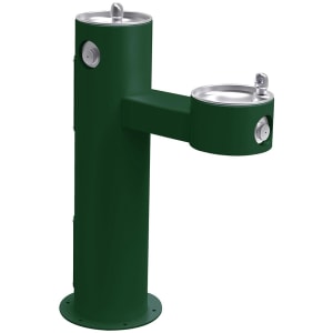 189-LK4420EVG Bi Level Pedestal Drinking Fountain - Non Refrigerated, 14"W x 31"D x 40-5/16"H, Evergreen