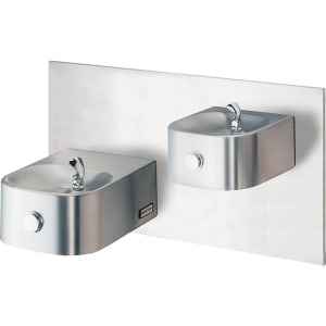 189-7433004983 Wall Mount Bi Level Indoor/Outdoor Drinking Fountain - Non Refrigerated, Non Filte...